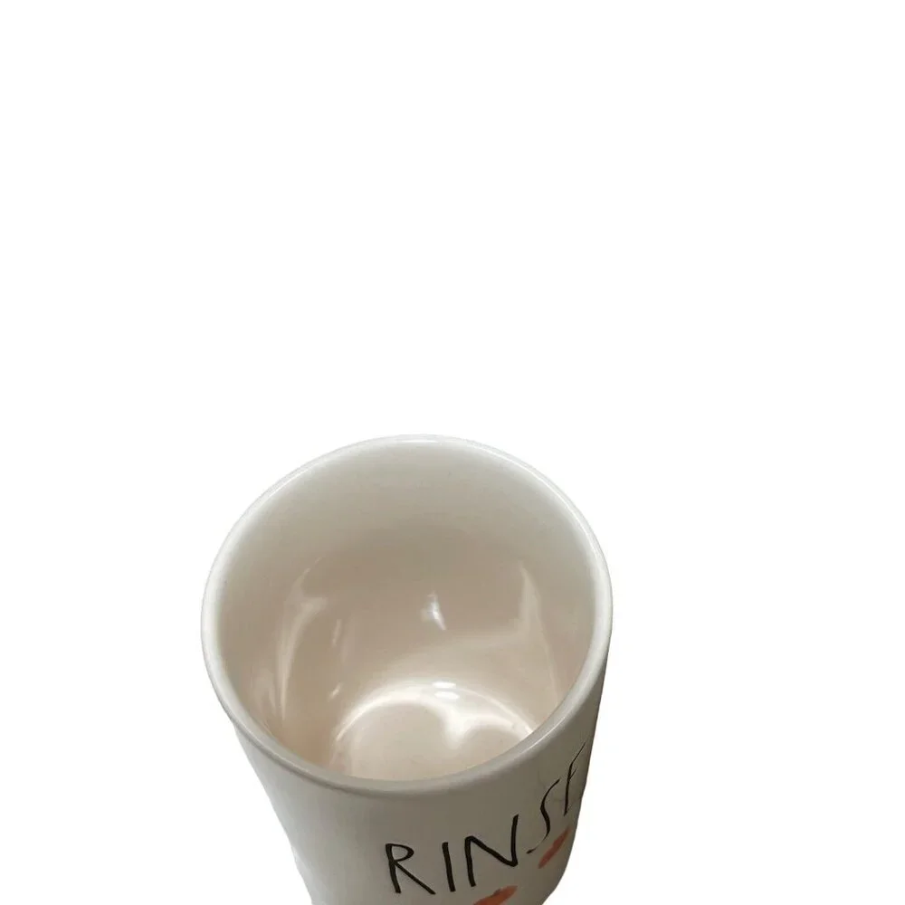 Rae Dunn Ceramic Rinse Cup/ Toothbrush Holder With Pumpkin‎ Design NWOT